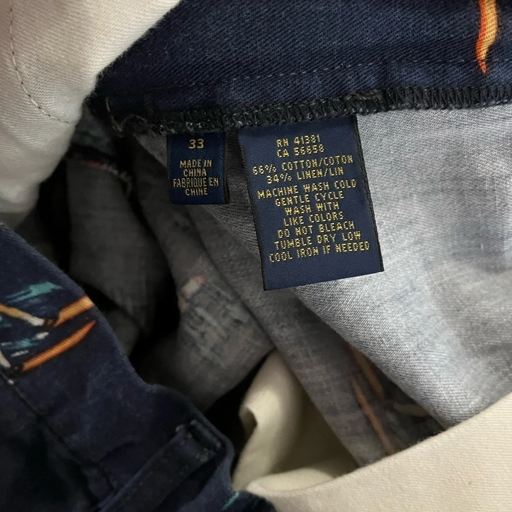 POLO Ralph Lauren Retro Print Ski Sailing Cotton 6” Shorts